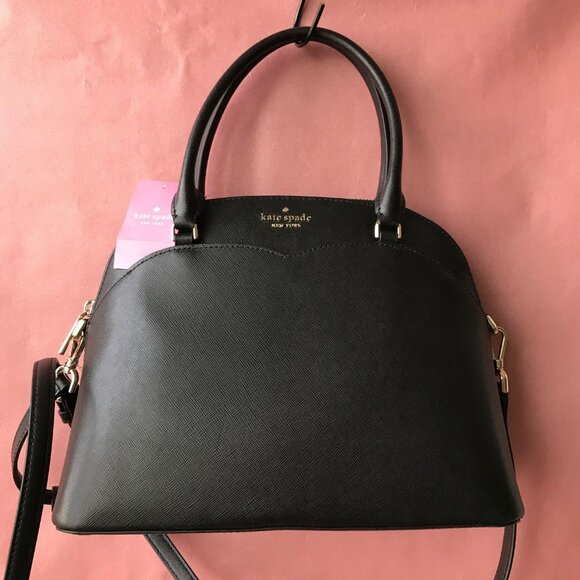 Kate Spade New York Paton med dome Satchel Bag - Black Leather  NWT  MSR… - Picture 1 of 12